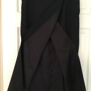 The Broadway 100% wool Navy wrap skirt. Size 14.